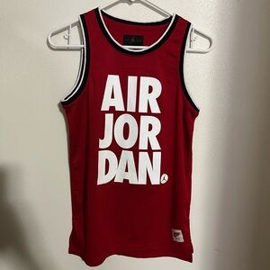 NIKE‎ AIR JORDAN Classic Jumpman Mesh Jersey Red White Black Boy's Size L EUC